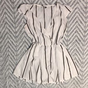 FLIRTY STRIPED ROMPER